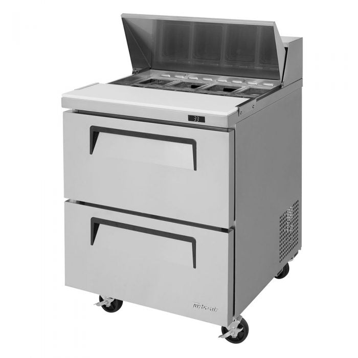 Turbo Air TST-28SD-D2-N 2 Drawer Refrigerated Sandwich Prep Table
