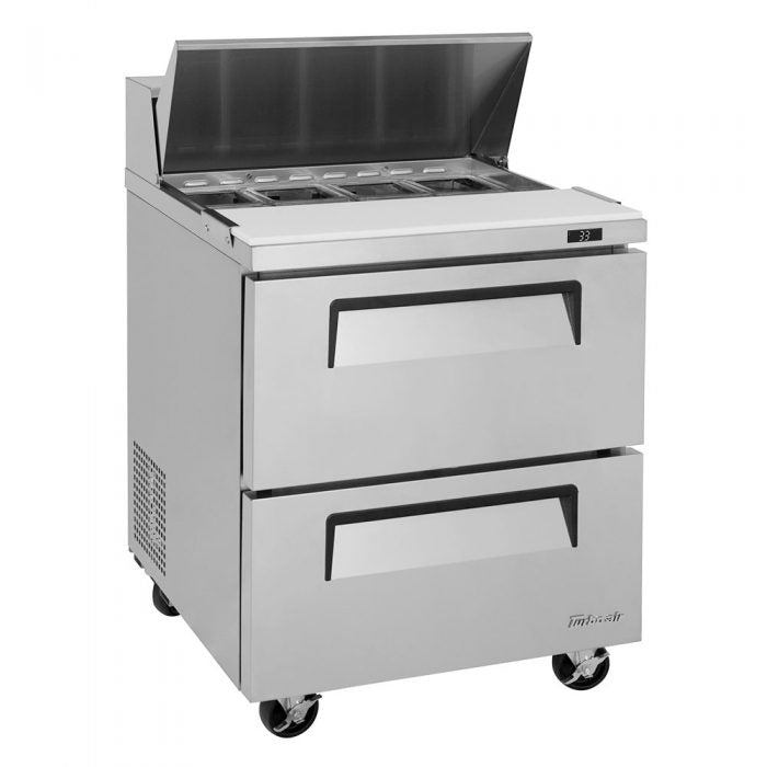 Turbo Air TST-28SD-D2-N 2 Drawer Refrigerated Sandwich Prep Table