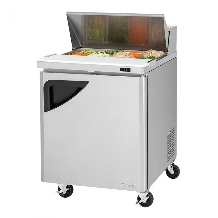 Turbo Air TST-28SD-N 1 Solid Door Refrigerated Sandwich Prep Table, 7 Cu. Ft.