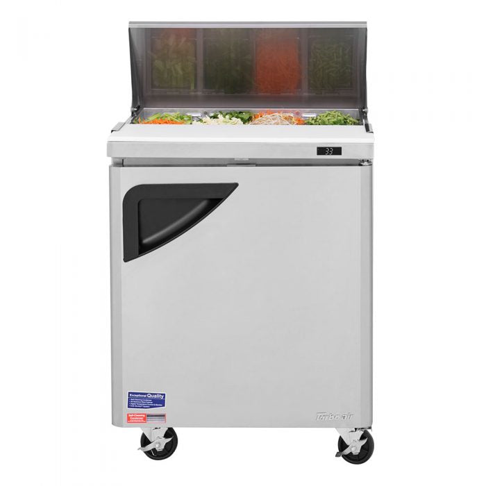 Turbo Air TST-28SD-N 1 Solid Door Refrigerated Sandwich Prep Table, 7 Cu. Ft.