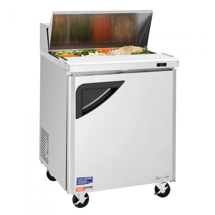 Turbo Air TST-28SD-N 1 Solid Door Refrigerated Sandwich Prep Table, 7 Cu. Ft.