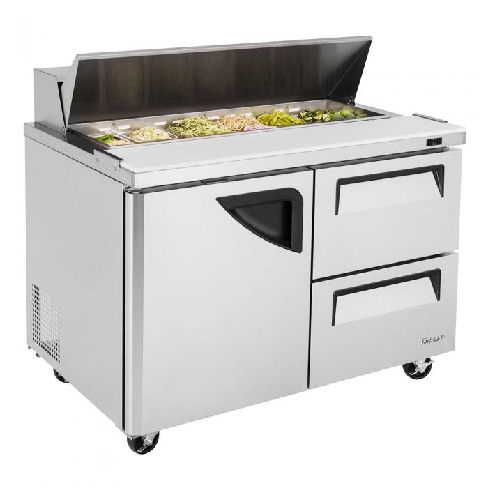 Turbo Air TST-48SD-D2-N 1 Solid Door and 2 Drawer Refrigerated Sandwich Prep Table