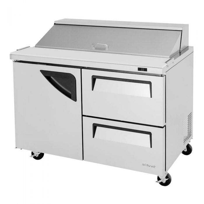 Turbo Air TST-48SD-D2-N 1 Solid Door and 2 Drawer Refrigerated Sandwich Prep Table