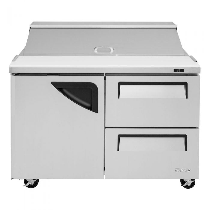 Turbo Air TST-48SD-D2-N 1 Solid Door and 2 Drawer Refrigerated Sandwich Prep Table