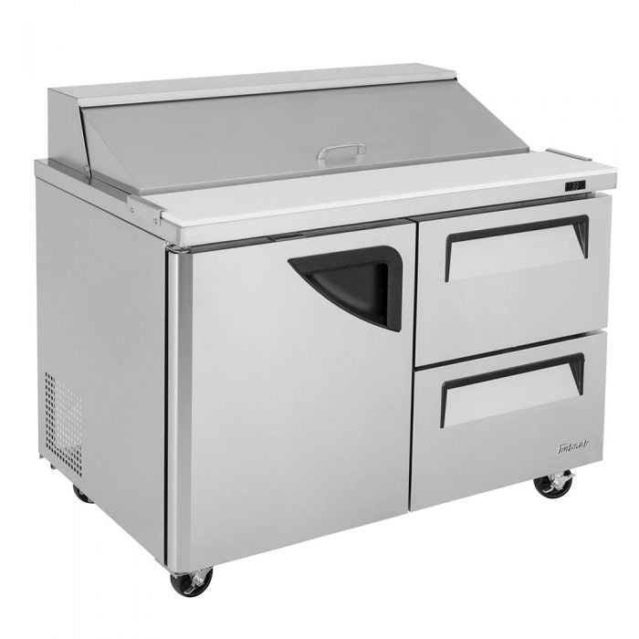 Turbo Air TST-48SD-D2-N 1 Solid Door and 2 Drawer Refrigerated Sandwich Prep Table