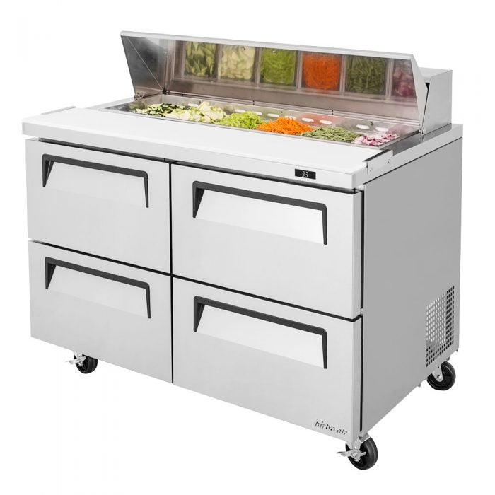 Turbo Air TST-48SD-D4-N 4 Drawer Refrigerated Sandwich Prep Table