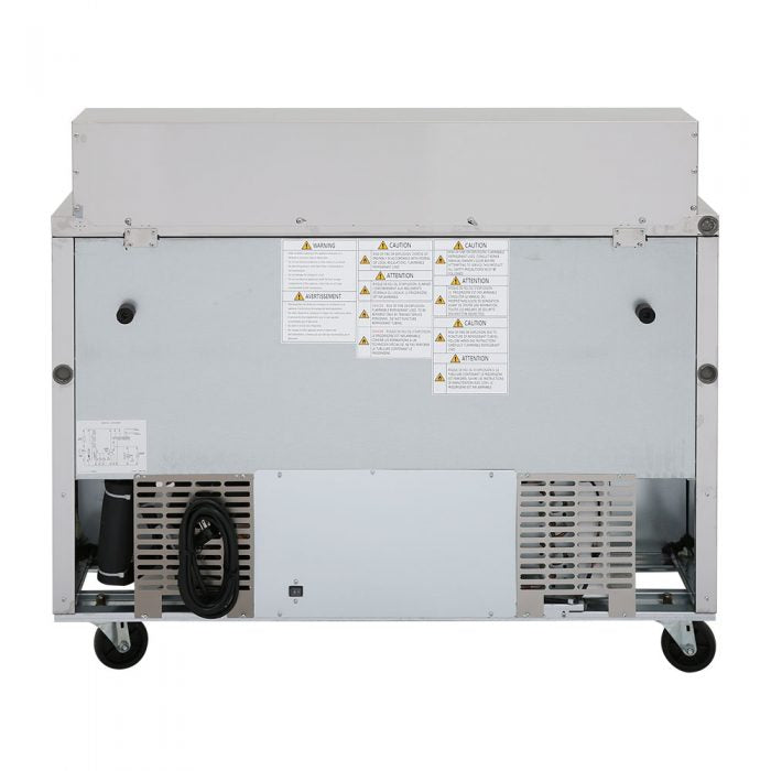Turbo Air TST-48SD-N 2 Solid Door Refrigerated Sandwich Prep Table, 12 Cu. Ft.
