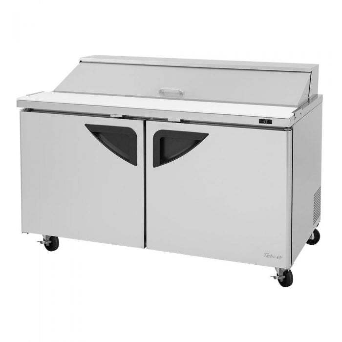 Turbo Air TST-60SD-N 2 Solid Door Refrigerated Sandwich Prep Table, 16 Cu. Ft.