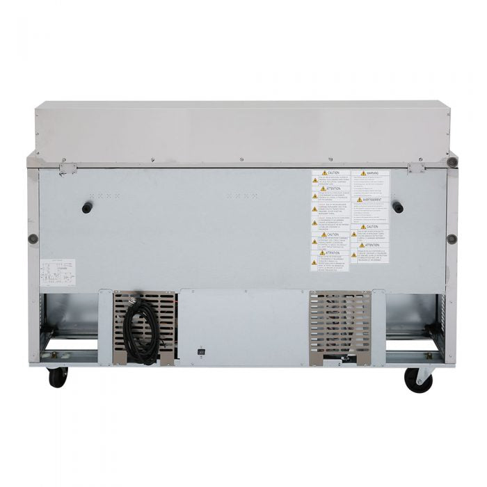 Turbo Air TST-60SD-N 2 Solid Door Refrigerated Sandwich Prep Table, 16 Cu. Ft.