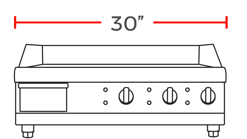 Prepline EGD30 30" Electric Thermostatic Countertop Griddle, 220/240v