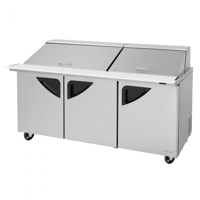 Turbo Air TST-72SD-30-N 3 Solid Door  Mega Top Refrigerated Sandwich Prep Table, 23 Cu. Ft.