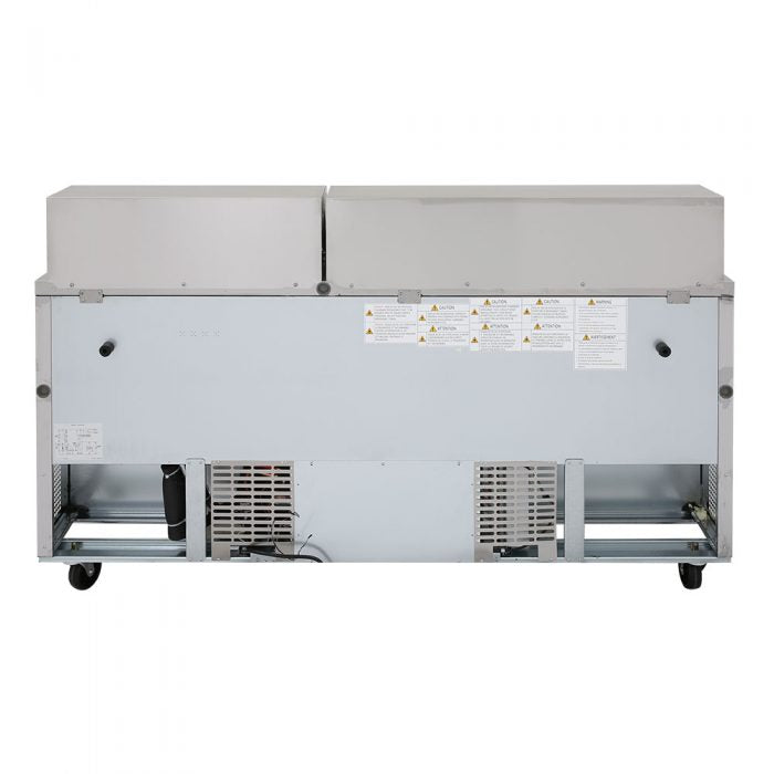 Turbo Air TST-72SD-30-N 3 Solid Door  Mega Top Refrigerated Sandwich Prep Table, 23 Cu. Ft.