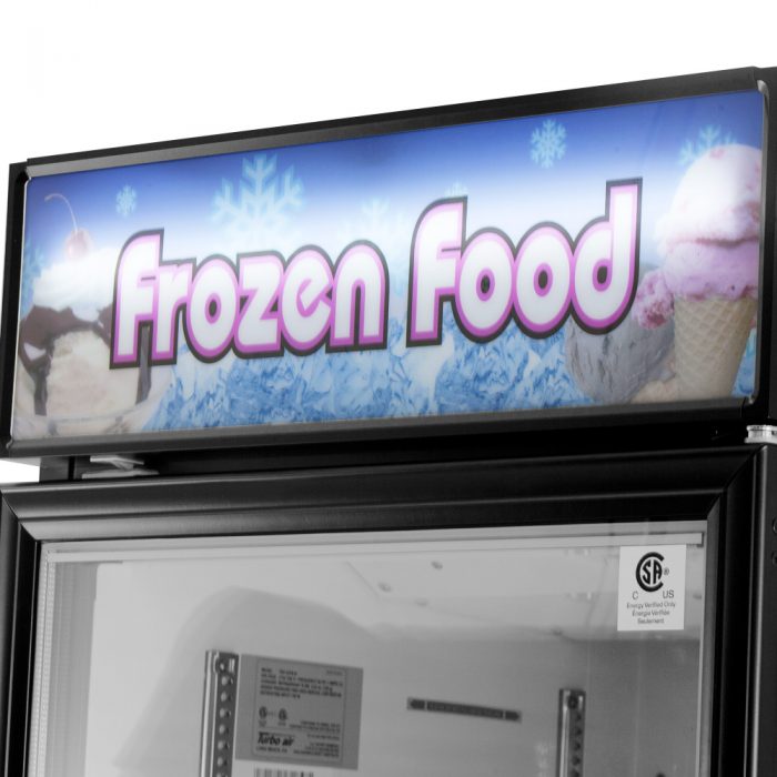 Turbo Air TGF-23F-N 1 Door Swing Glass Merchandiser Freezer, White, 17.7 Cu. Ft.