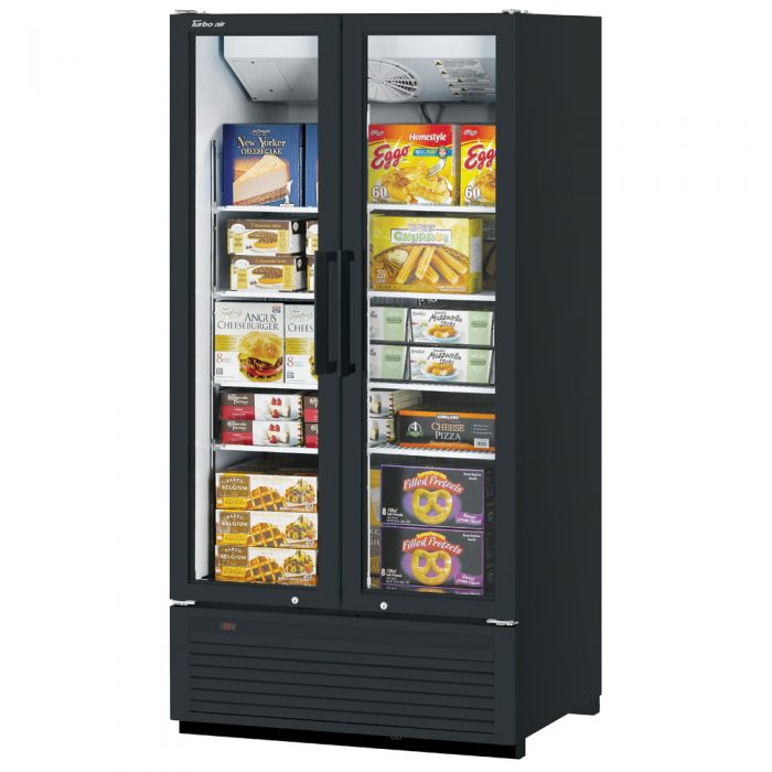 Turbo Air TGF-35SDH-N 2 Door Swing Style Glass Merchandiser Freezer, Full Height, 30.9 Cu. Ft.