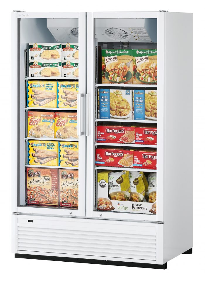 Turbo Air TGF-47SDH-N 2 Door Swing Style Glass Merchandiser Freezer, Full Height, 42.1 Cu. Ft.