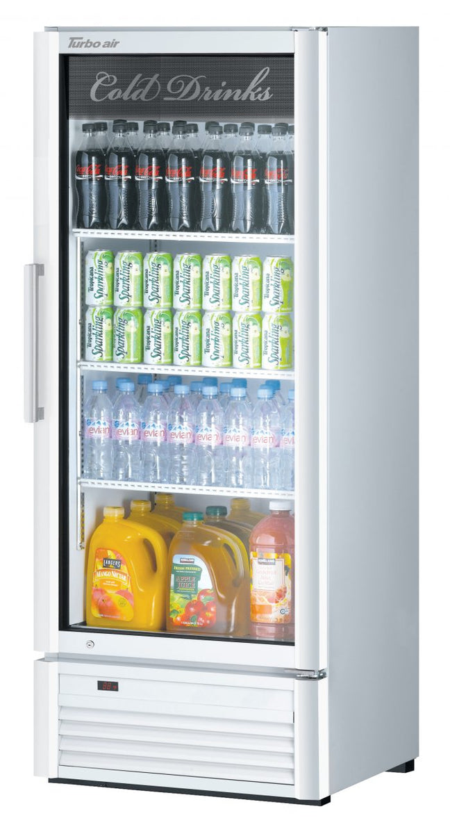 Turbo Air TGM-12SD-N6 1 Door Swing Style Glass Merchandiser Refrigerator, 10.1 Cu. Ft.