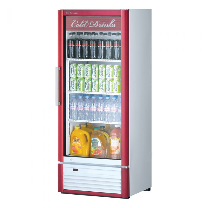 Turbo Air TGM-12SD-N6 1 Door Swing Style Glass Merchandiser Refrigerator, 10.1 Cu. Ft.