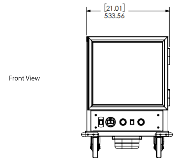 Prepline MPN1812 Undercounter Half Size Non-Insulated Heater Proofer with Clear Door, 120V