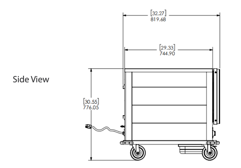 Prepline MPN1812 Undercounter Half Size Non-Insulated Heater Proofer with Clear Door, 120V