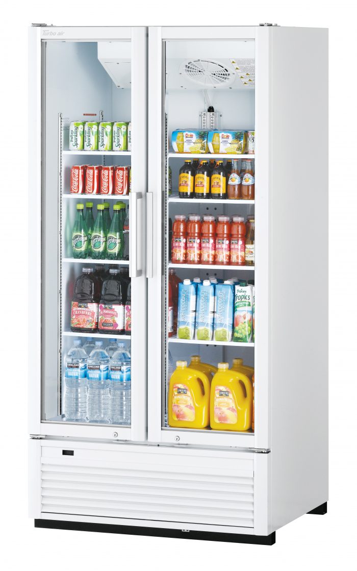Turbo Air TGM-35SDH-N 2 Door Swing Style Glass Merchandiser Refrigerator, Full Height, 31.7 Cu. Ft.