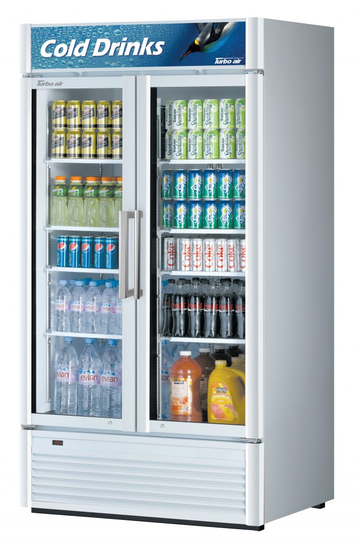 Turbo Air TGM-35SD-N 2 Door Swing Style Glass Merchandiser Refrigerator