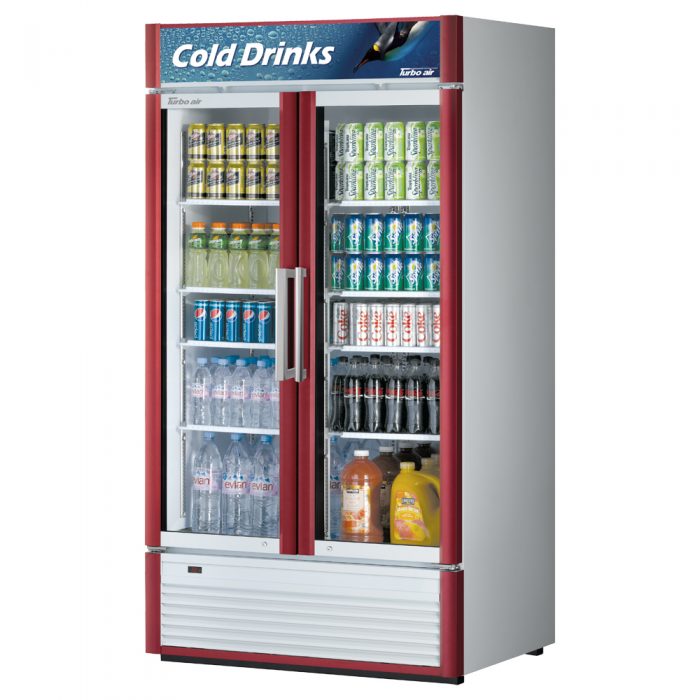 Turbo Air TGM-35SD-N 2 Door Swing Style Glass Merchandiser Refrigerator