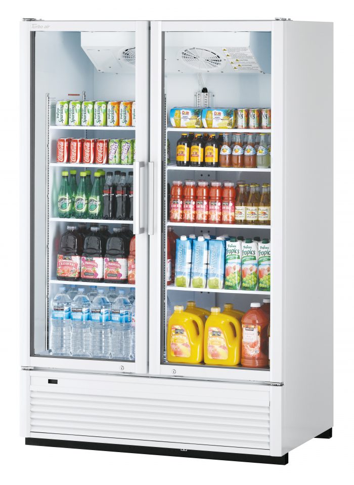 Turbo Air TGM-47SDH-N 2 Door Swing Style Glass Merchandiser Refrigerator, Full Height, 44.2 Cu. Ft.