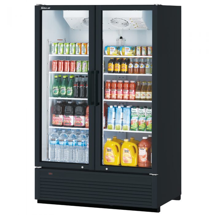Turbo Air TGM-47SDH-N 2 Door Swing Style Glass Merchandiser Refrigerator, Full Height, 44.2 Cu. Ft.