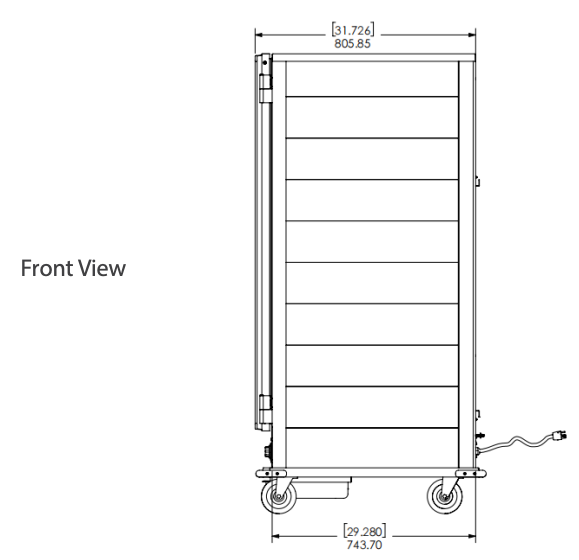 Prepline MPI1836 Full Size Insulated Heater Proofer Cabinet with Clear Door, 120V