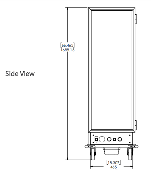 Prepline MPI1836 Full Size Insulated Heater Proofer Cabinet with Clear Door, 120V