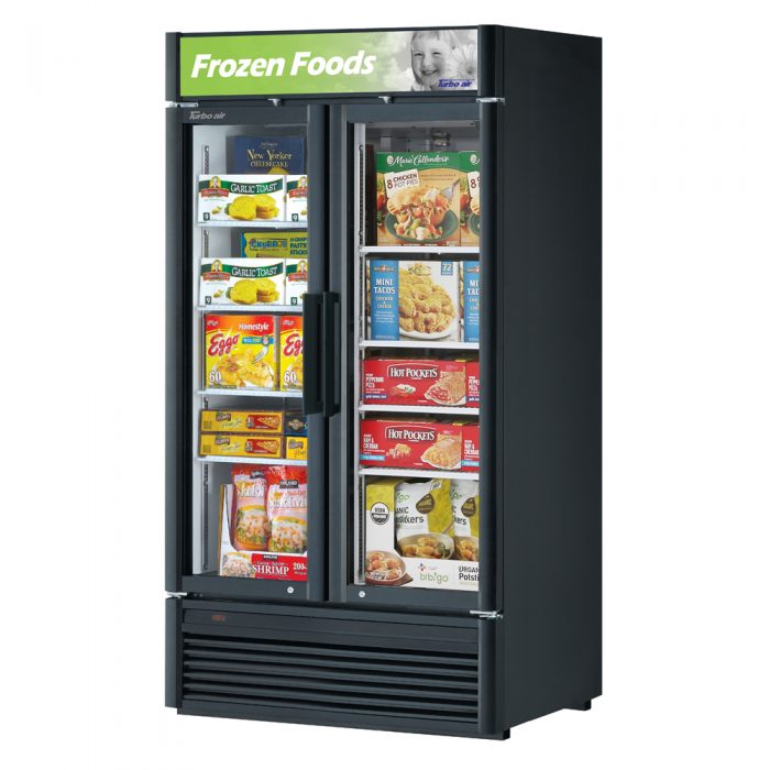 Turbo Air TGF-35SD-N 2 Door Swing Glass Merchandiser Freezer, 28.4 Cu. Ft.