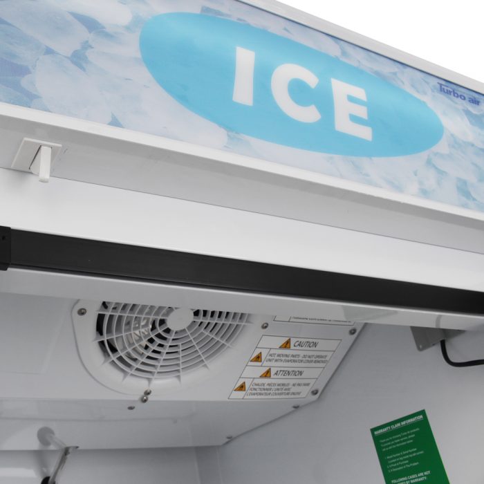 Turbo Air TGIM-23W-N 1 Glass Door Swing Ice Merchandiser, White Cabinet