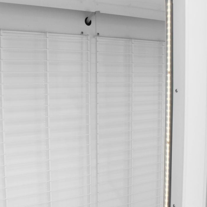 Turbo Air TGIM-49W-N 2 Glass Door Swing Ice Merchandiser, White Cabinet