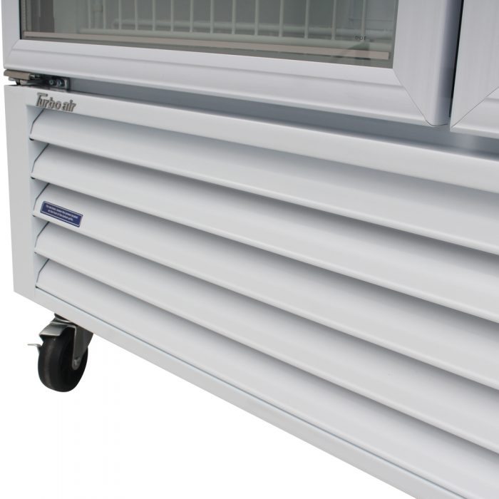 Turbo Air TGIM-49W-N 2 Glass Door Swing Ice Merchandiser, White Cabinet