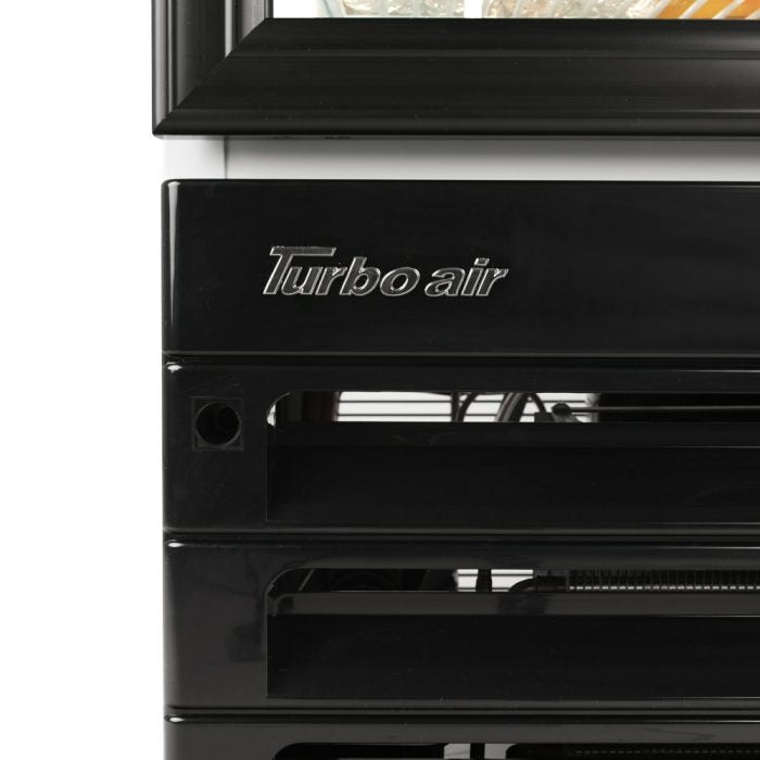 Turbo Air TGM-11RV-N6 1 Door Swing Glass Merchandiser Refrigerator, White with Black Framed Front, 10 Cu. Ft.