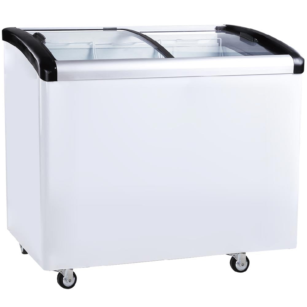 Coldline CA365 50" Curved Sliding Glass Top Lid Display Freezer, 10 Cu. Ft