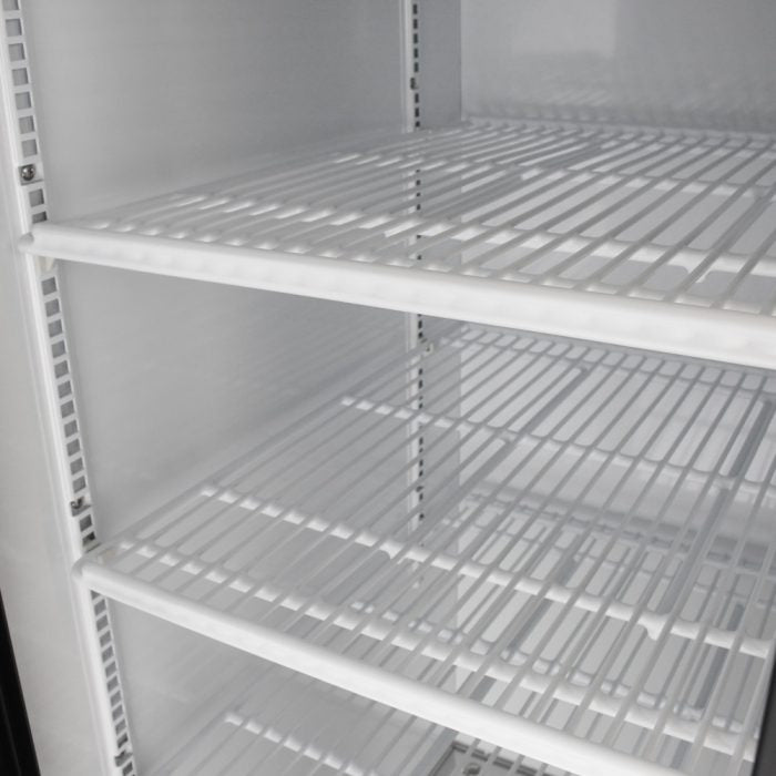 Turbo Air TGM-35R-N 2 Door Sliding Glass Merchandiser Refrigerator, White with Black Framed Door, 29.2 Cu. Ft.