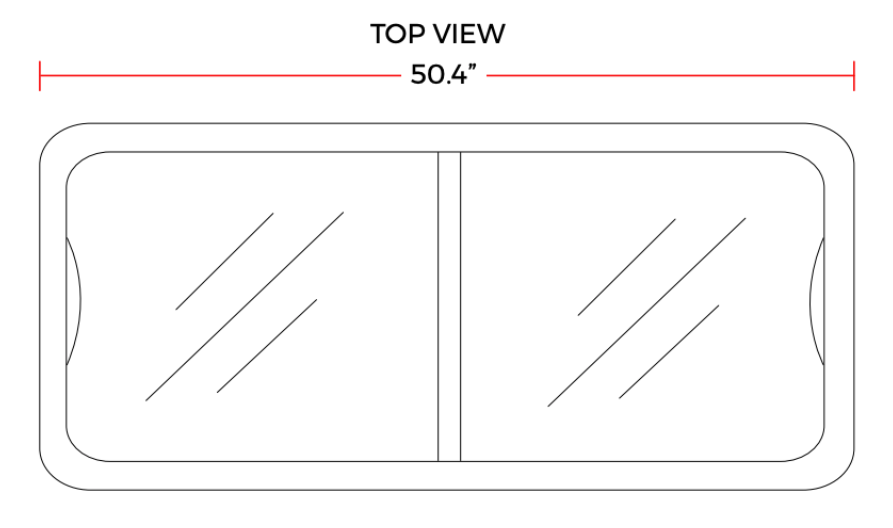 Coldline CA365 50" Curved Sliding Glass Top Lid Display Freezer, 10 Cu. Ft