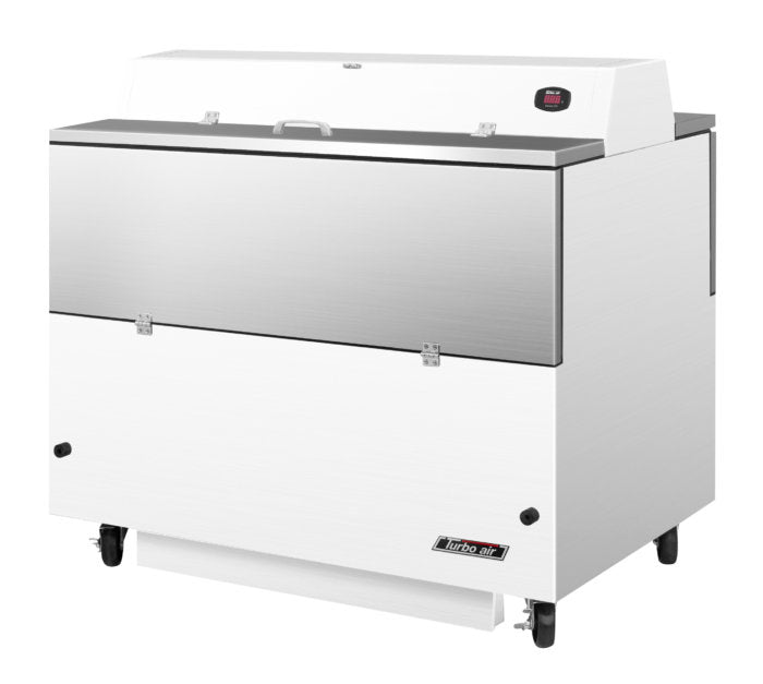Turbo Air TMKC-49-2-WS-N6 49" Dual Sided Access Milk Cooler, White Coated Steel