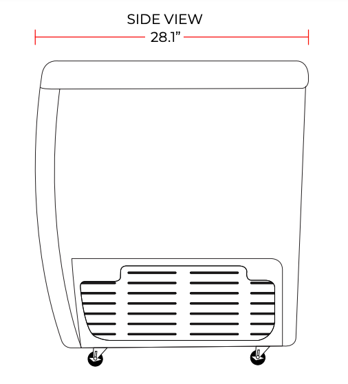 Coldline RI260 40" Flat Sliding Glass Top Lid Chest Freezer, 9.5 Cu. Ft.