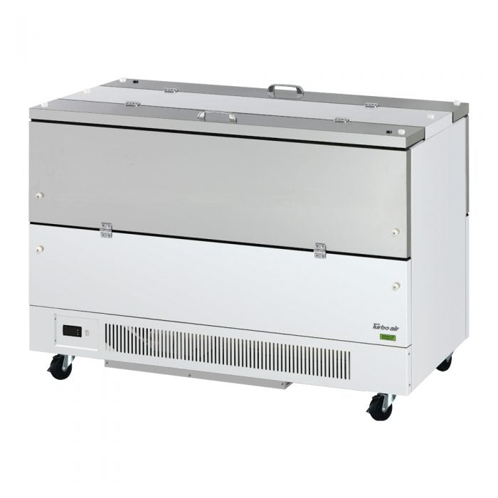Turbo Air TMKC-58-2-WS-N6 58" Dual Sided Access Milk Cooler, White Coated Steel