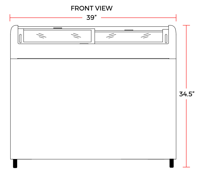 Coldline XS260 39" Curved Glass Top Display Ice Cream Freezer, 9.2 Cu. Ft.