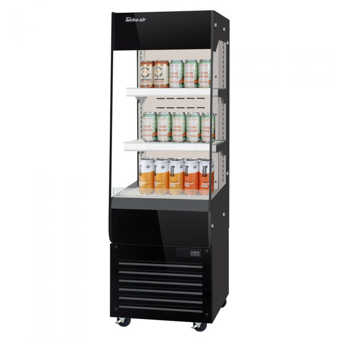 Turbo Air TOM20-60N-W(B) 20" Open Display Merchandiser, Vertical, Slim, White or Black, 3.2 Cu. Ft.