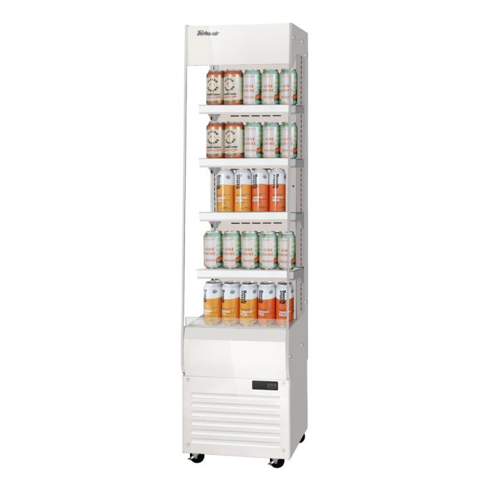 Turbo Air TOM20-75N-W(B) 20" Open Display Merchandiser, Vertical, Slim, White or Black, 4.8 Cu. Ft.