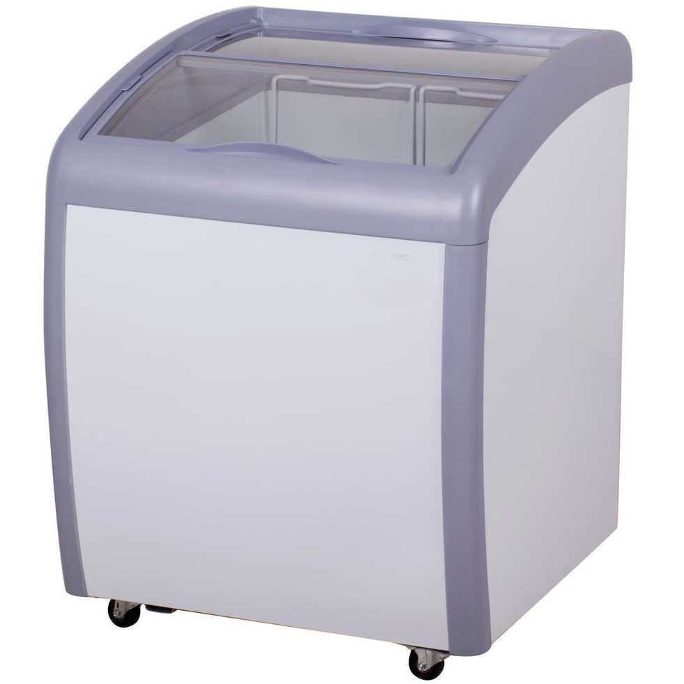 Coldline XS160 26" Curved Glass Top Display Ice Cream Freezer, 6.0 Cu. Ft.