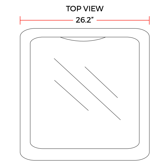 Coldline XS160 26" Curved Glass Top Display Ice Cream Freezer, 6.0 Cu. Ft.