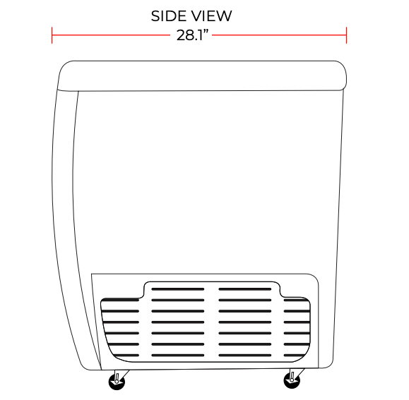 Coldline RI360 50" Flat Sliding Glass Top Lid Chest Freezer, 13 Cu. Ft.