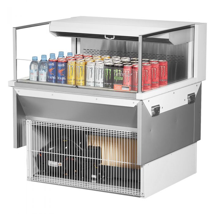 Turbo Air TOM-36L-UF-W(B)-1SI-N 34-3/4" Low Profile Open Display Merchandiser, European Straight Style, , 4.6 Cu. Ft.