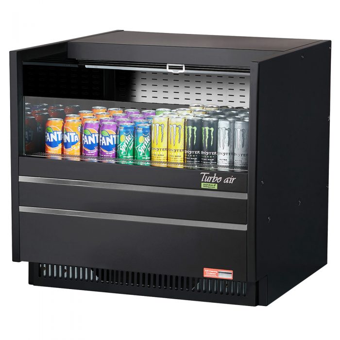 Turbo Air TOM-36UC-W(B)-N 36-1/4" Low Profile Solid Side Panel, European Straight Style, White or Black, 5.0 Cu. Ft.