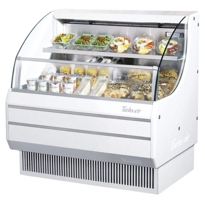 Turbo Air TOM-40LW(B)-N 39" Low Profile, Horizontal Open Display Merchandiser, White or Black, 7.4 Cu. Ft.